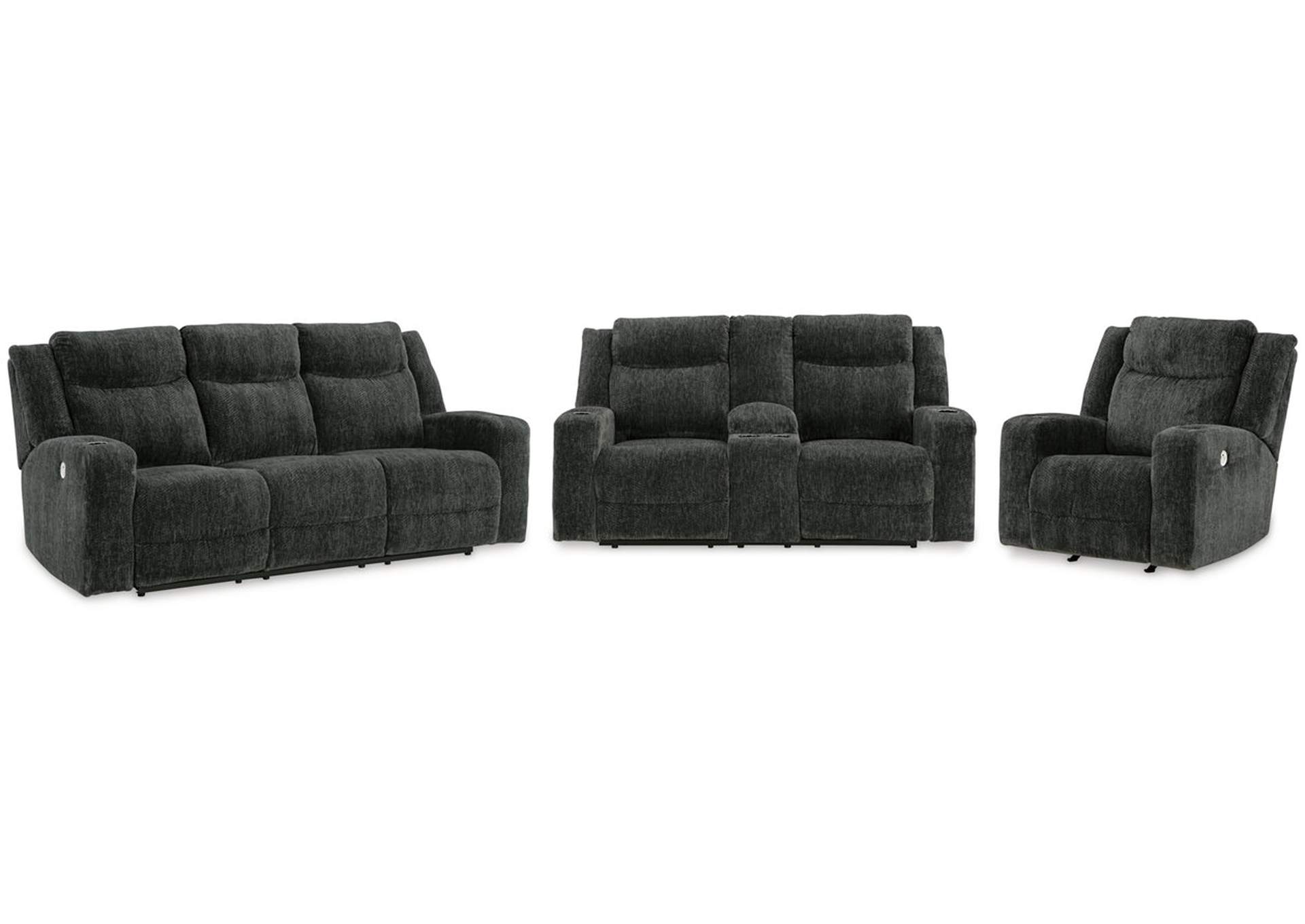 Martinglenn Power Reclining Sofa, Loveseat and Recliner,Signature Design By Ashley