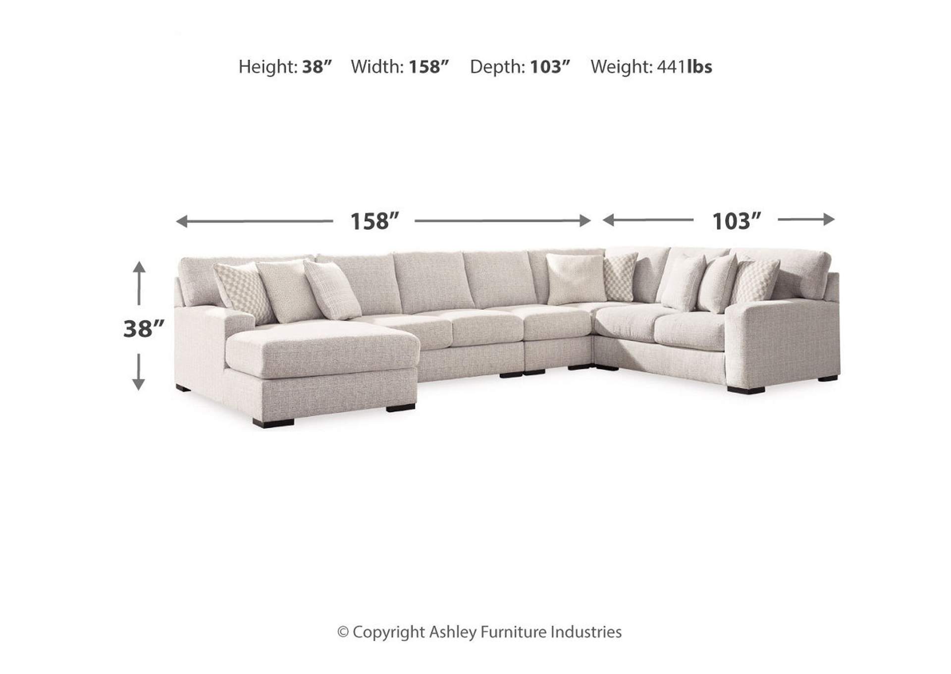 Larce 5-Piece Sectional with Chaise,Ashley