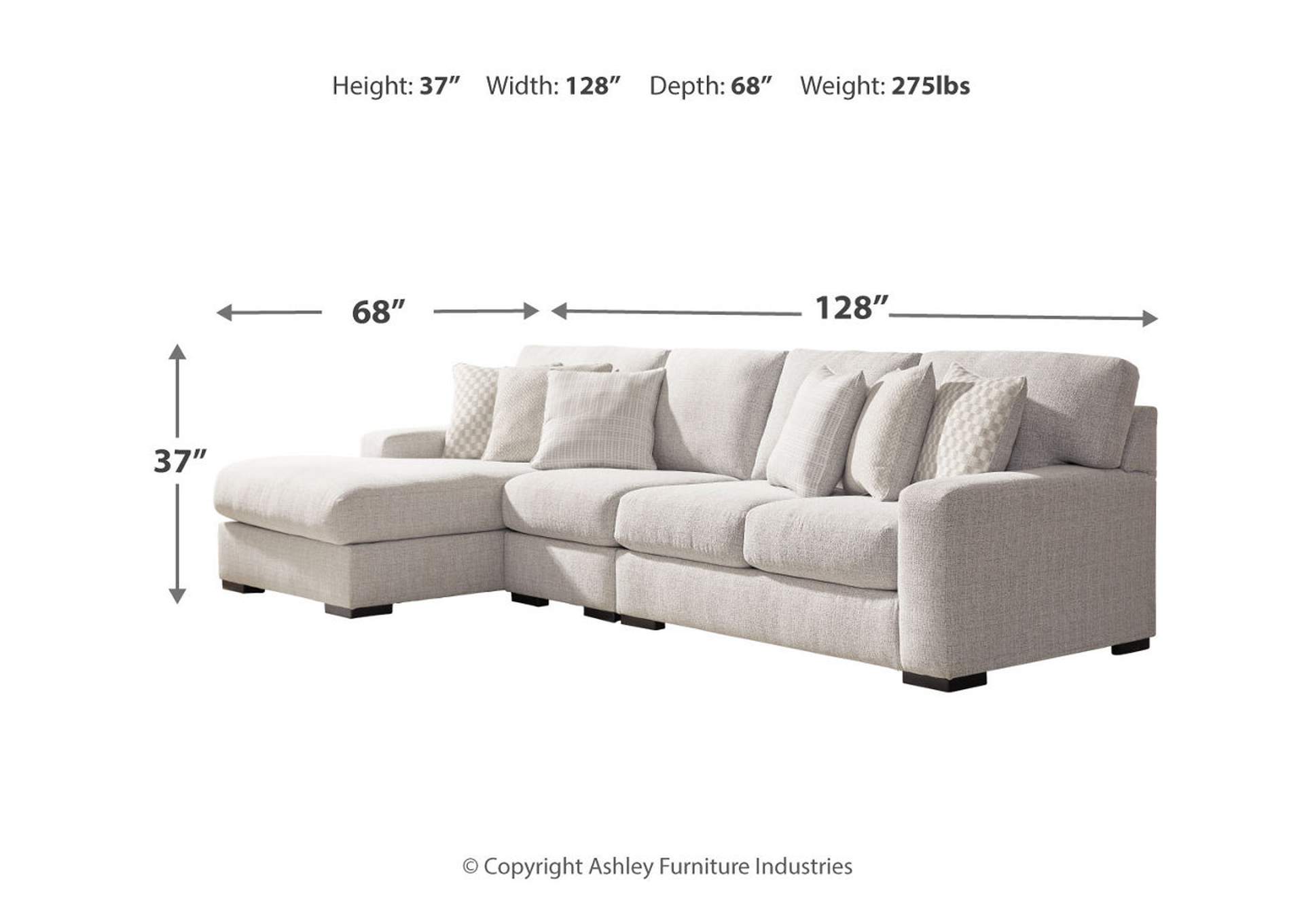 Larce 3-Piece Sectional with Chaise,Ashley