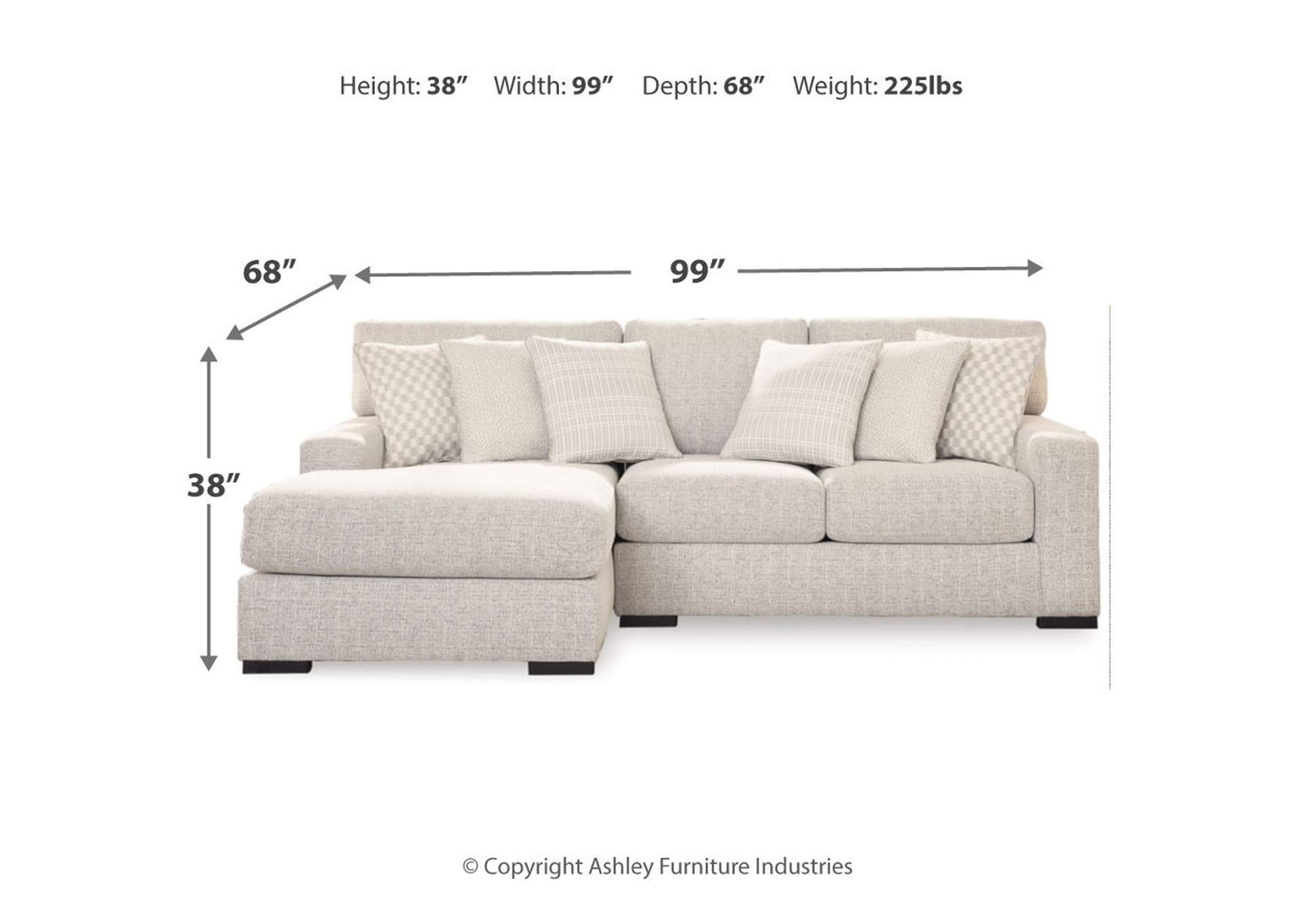 Larce 2-Piece Sectional with Chaise,Ashley