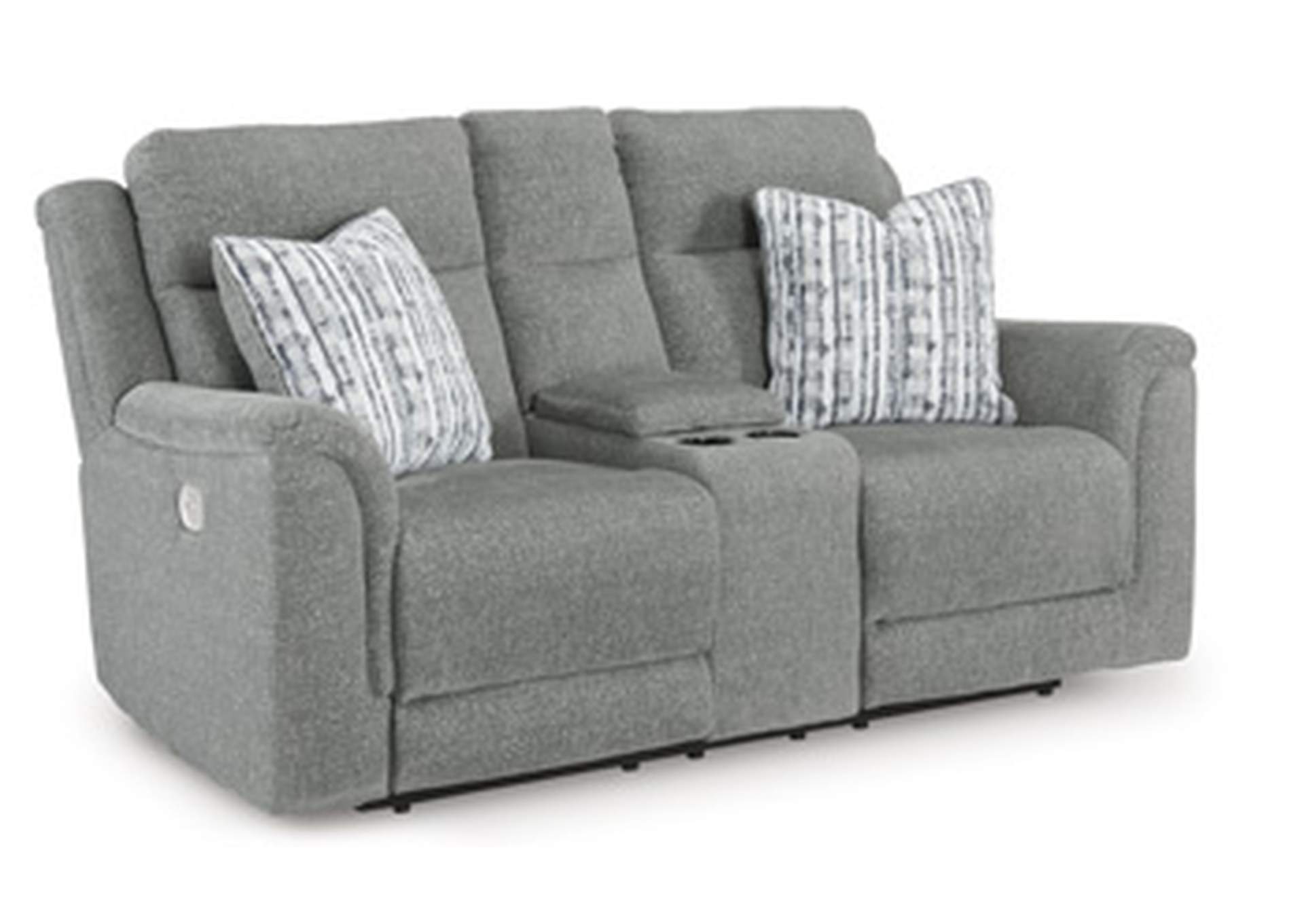 Overflow Power Reclining Loveseat with Console,Ashley