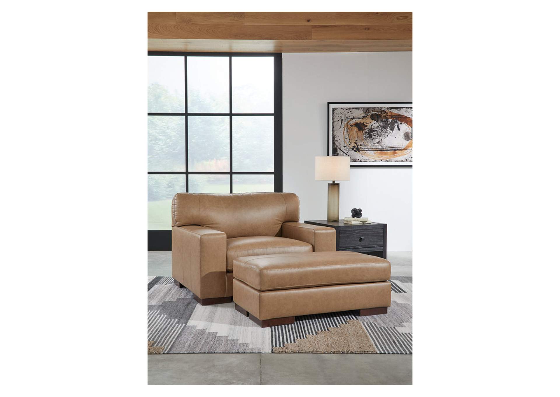 Lombardia Oversized Chair and Ottoman,Signature Design By Ashley