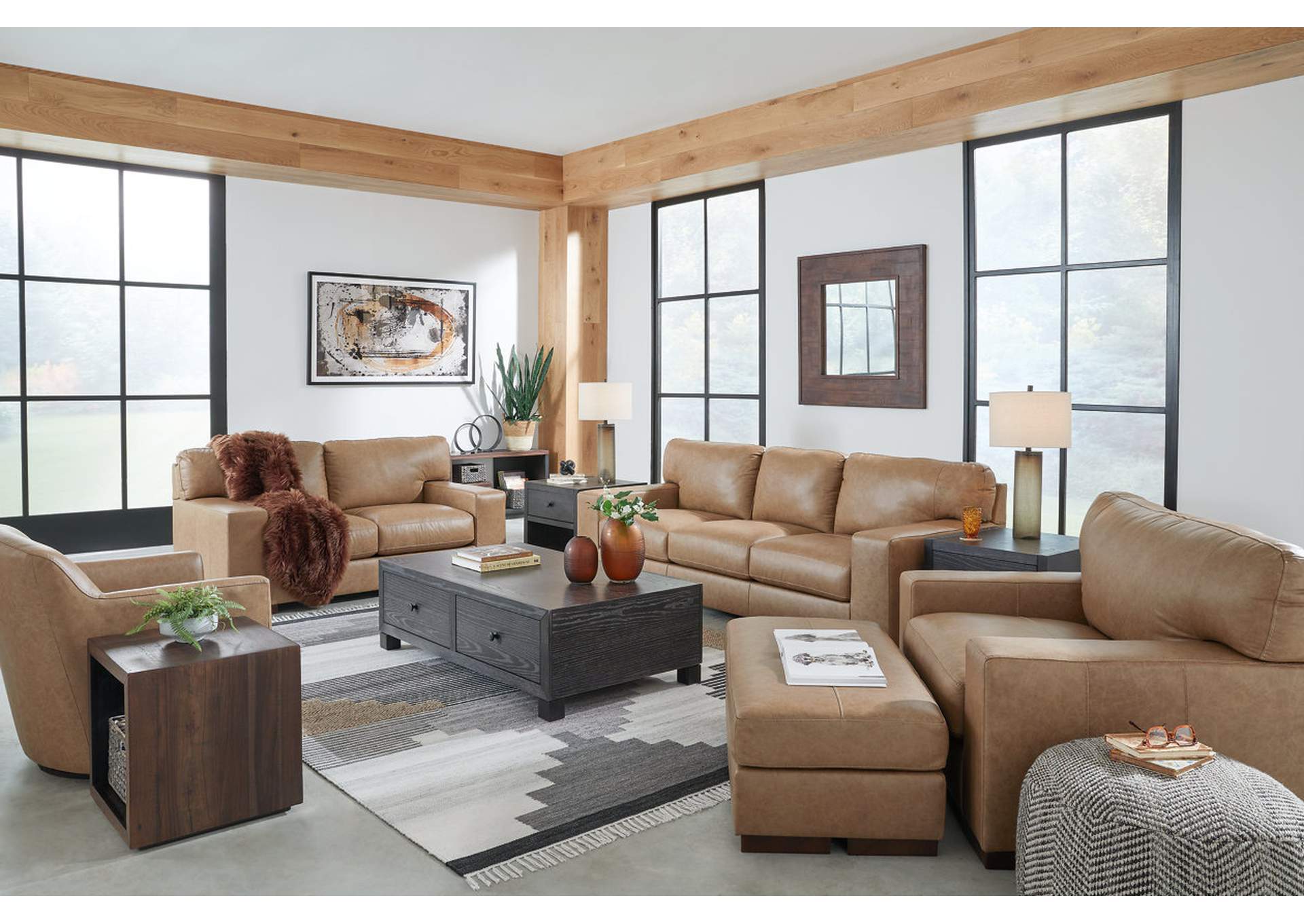 Lombardia Sofa, Loveseat, Oversized Chair and Ottoman,Signature Design By Ashley