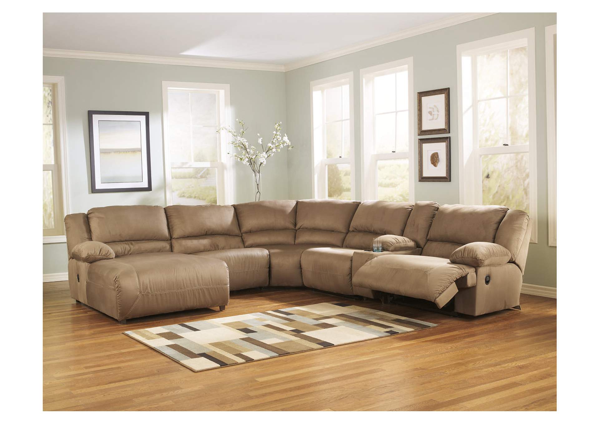 Hogan Mocha Left Facing Chaise Sectional,ABF Signature Design by Ashley