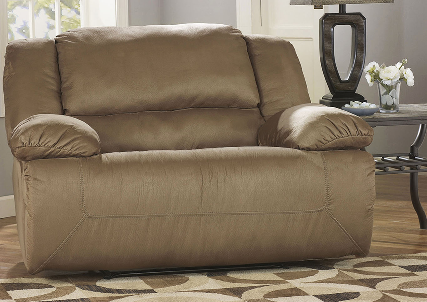 Hogan Mocha Zero Wall Wide Seat Recliner,ABF Signature Design by Ashley