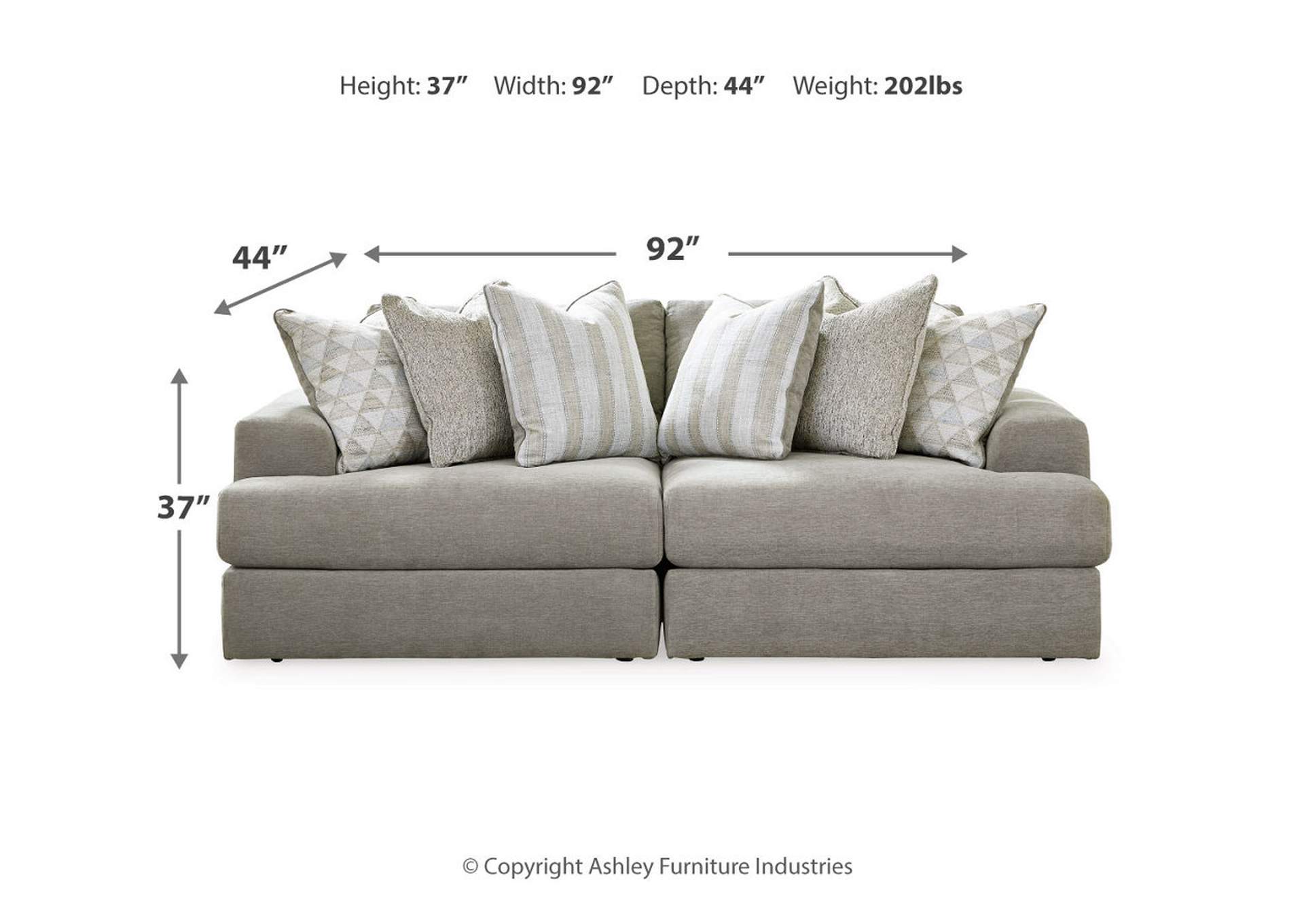 Avaliyah 2-Piece Sectional with Ottoman,Signature Design By Ashley