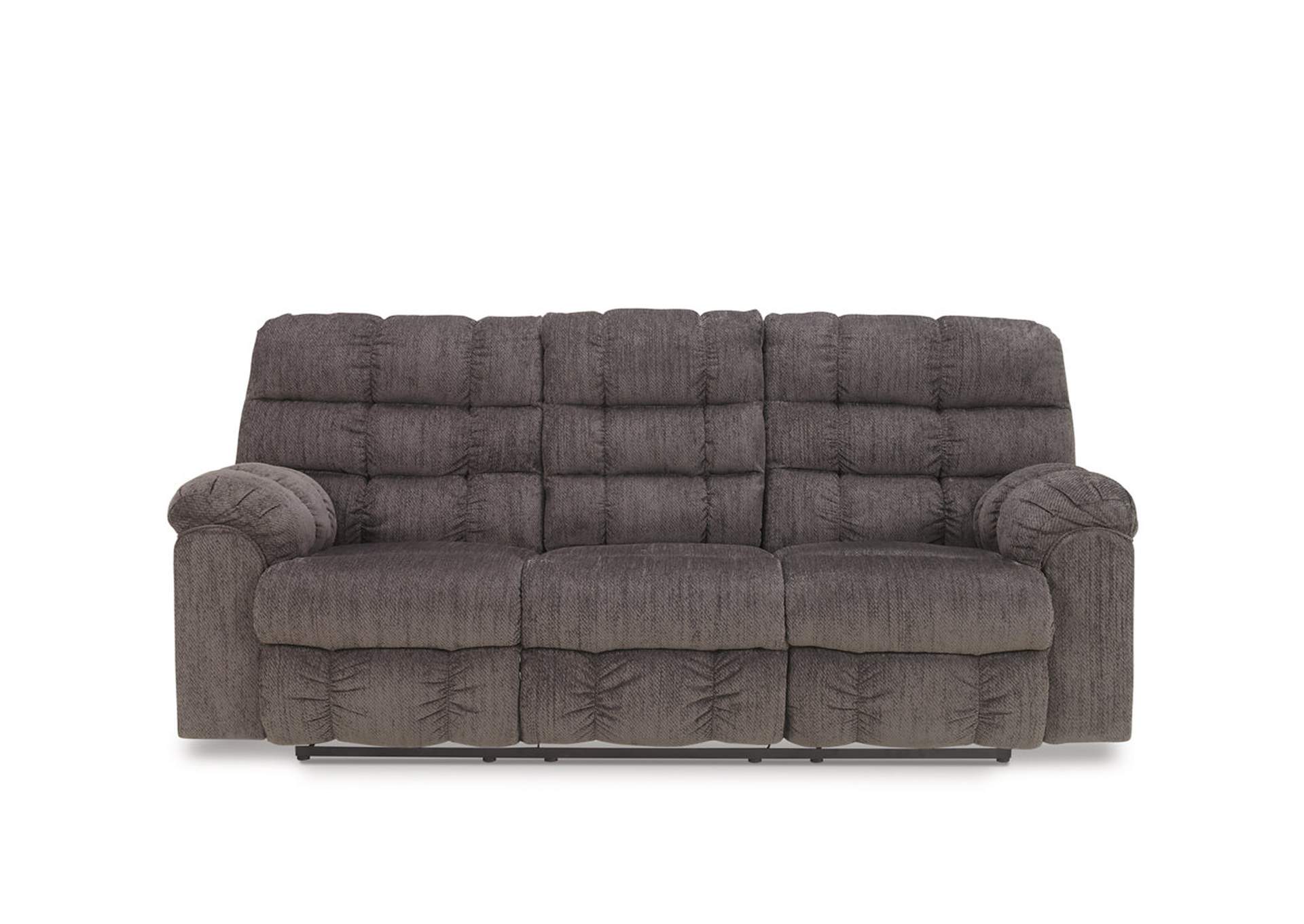 Acieona Slate Reclining Sofa w/ Drop Down Table,ABF Signature Design by Ashley
