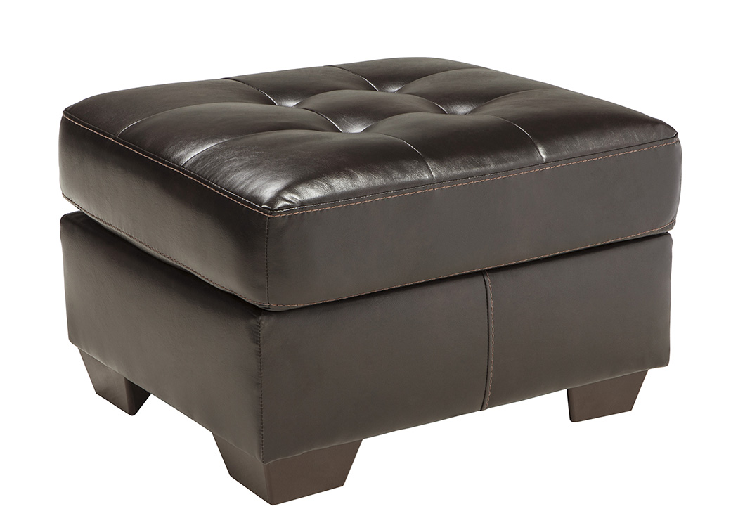 Coppell DuraBlend Chocolate Ottoman,ABF Benchcraft