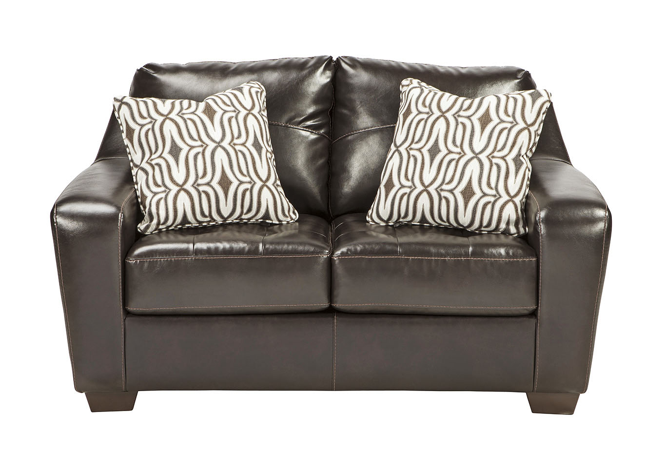 Coppell DuraBlend Chocolate Loveseat,ABF Benchcraft