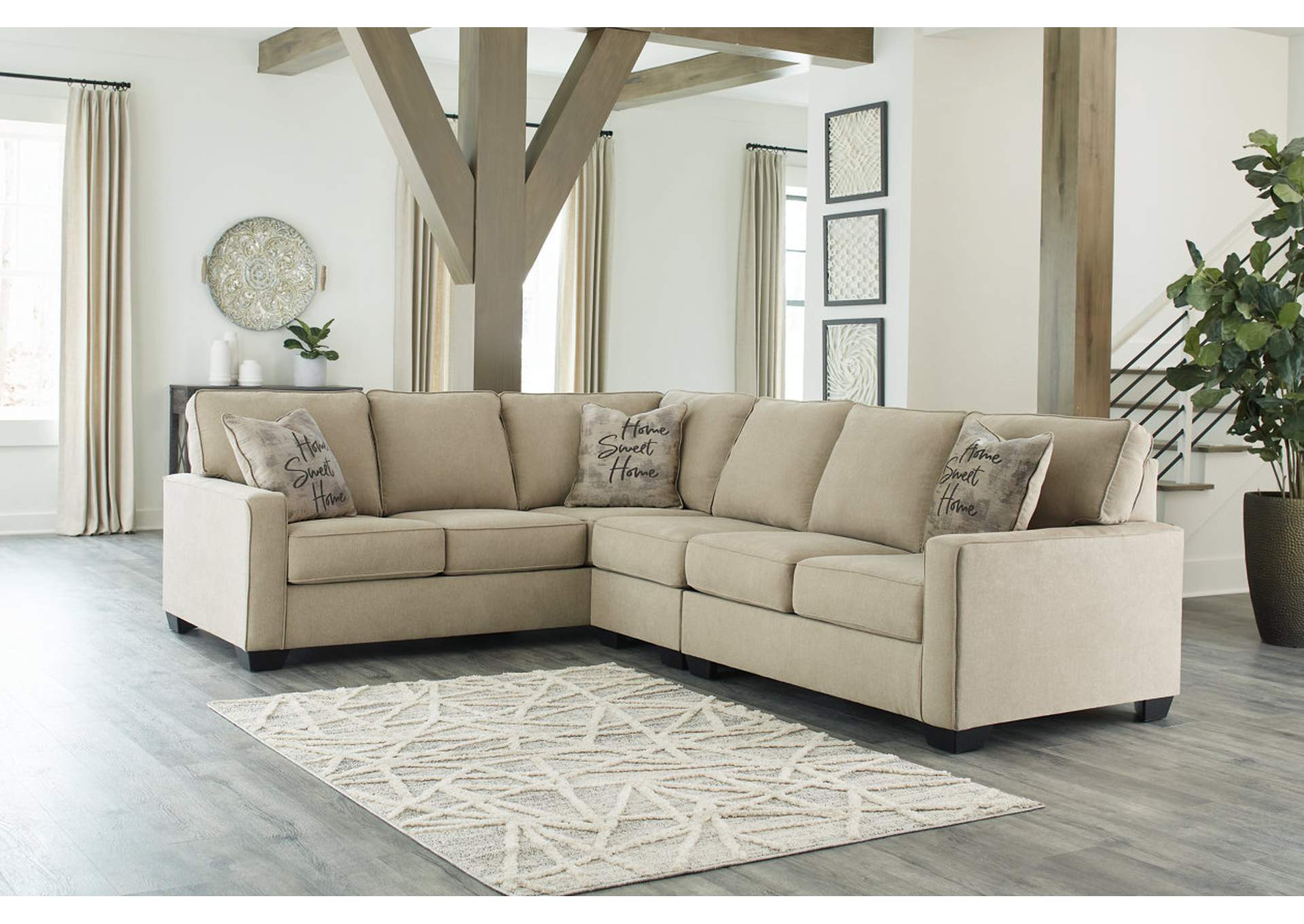 Lucina 3-Piece Sectional with Ottoman,Signature Design By Ashley