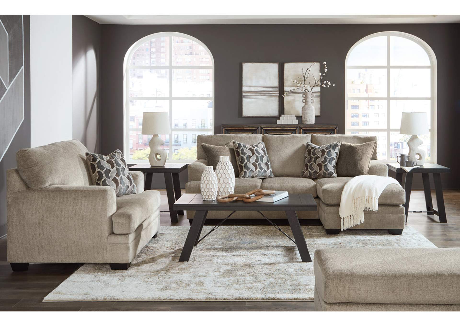 Stonemeade Sofa Chaise, Oversized Chair, and Ottoman,Signature Design By Ashley