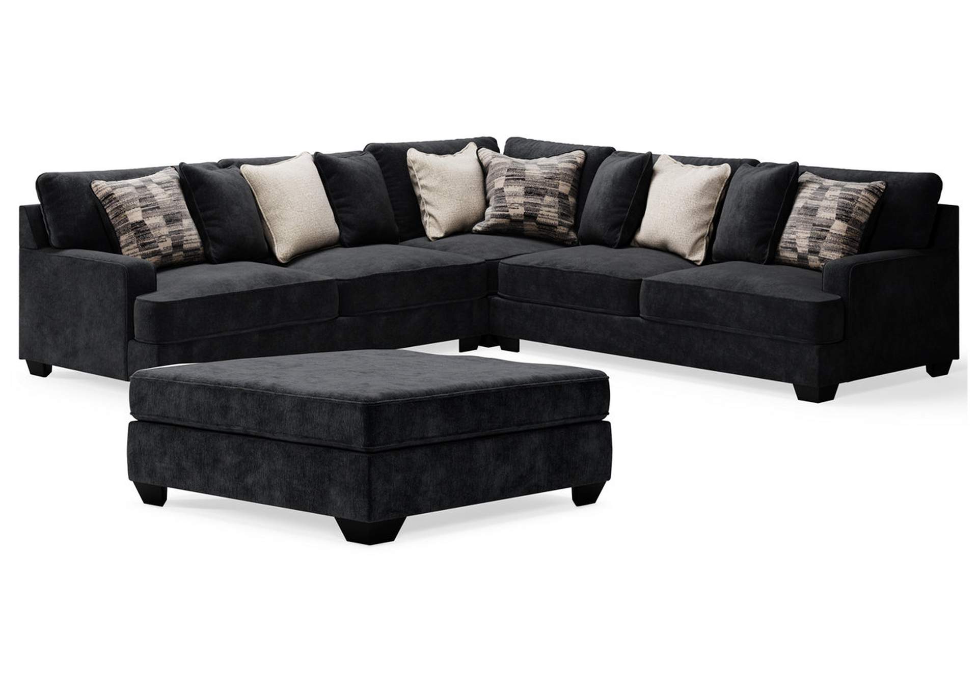 Lavernett 3-Piece Sectional and Oversized Ottoman,Signature Design By Ashley