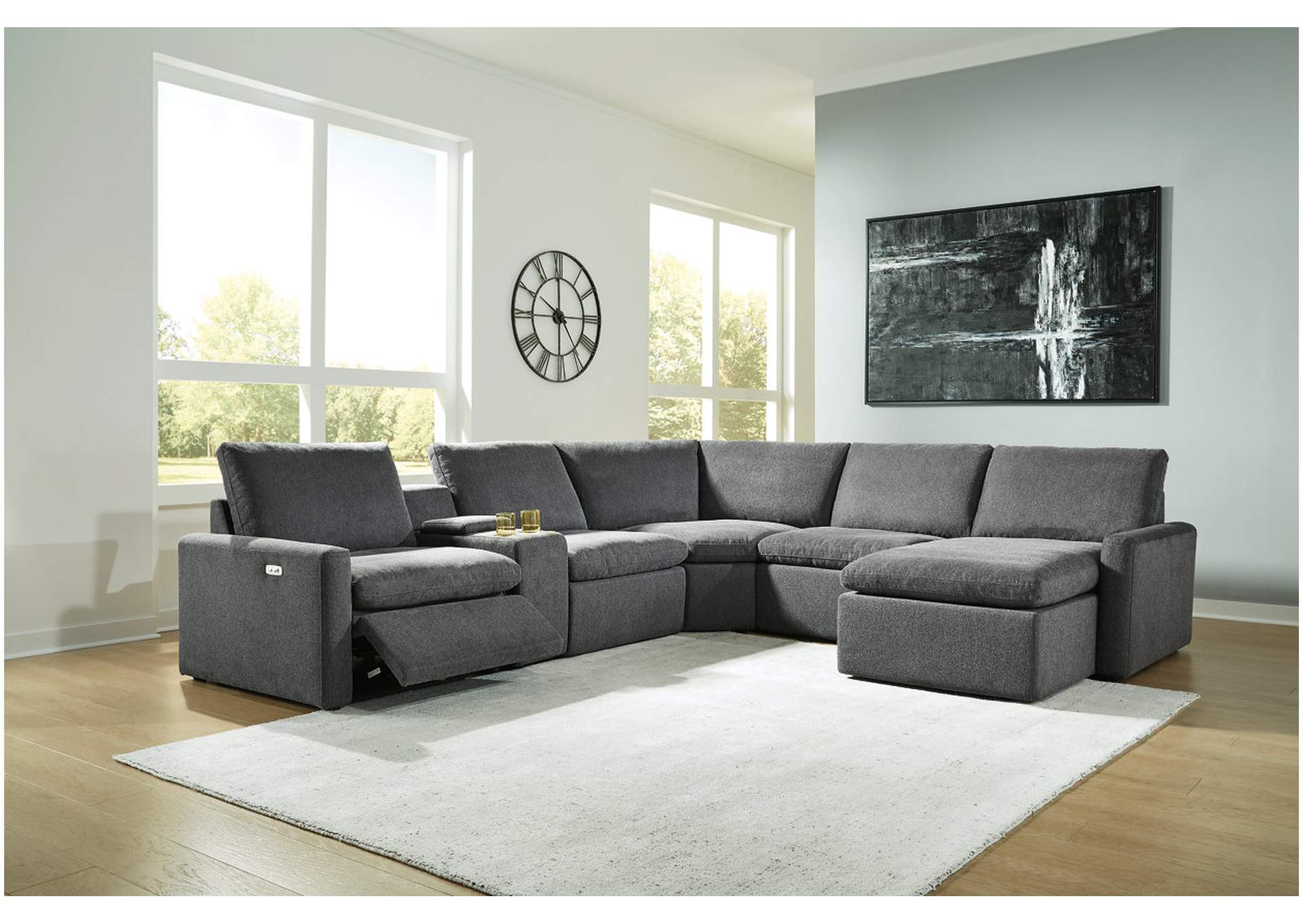 Hartsdale 6-Piece Right Arm Facing Reclining Sectional with Console and Chaise,Signature Design By Ashley