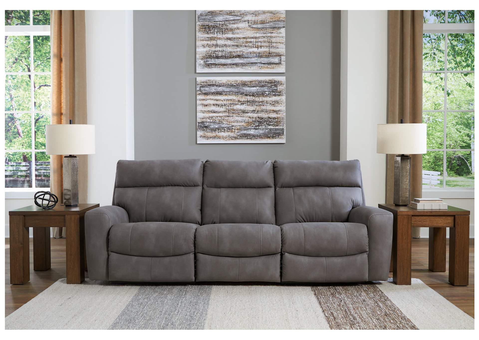 Next-Gen DuraPella Performance Fabric Dual Power Reclining Sofa and Loveseat,Signature Design By Ashley