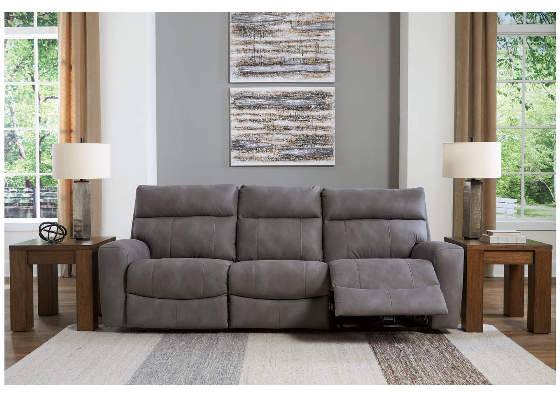 Next-Gen DuraPella Performance Fabric Dual Power Reclining Sofa and Loveseat,Signature Design By Ashley