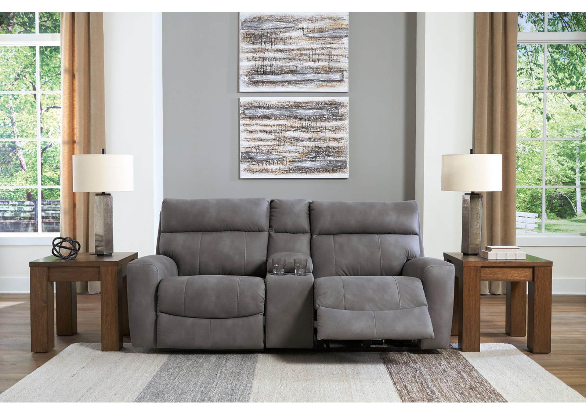 Next-Gen DuraPella Performance Fabric Dual Power Reclining Loveseat Set,Signature Design By Ashley