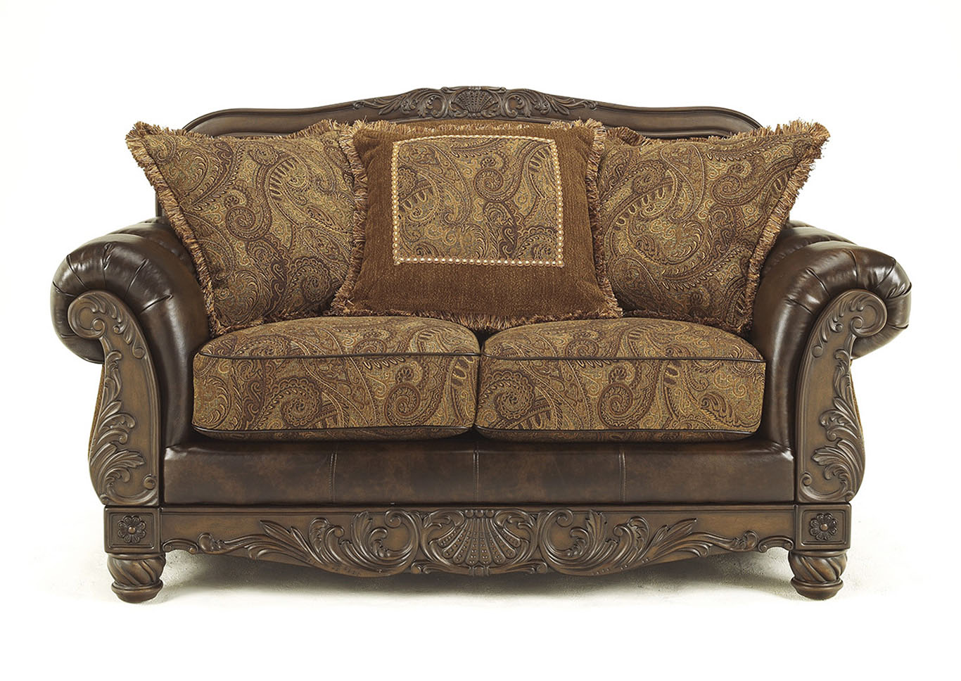 Fresco DuraBlend Antique Loveseat,ABF Signature Design by Ashley