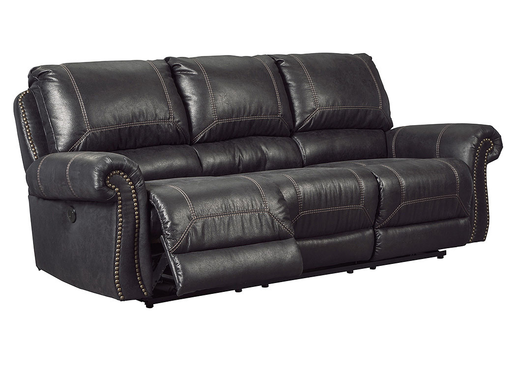 Milhaven Black Reclining Power Sofa,ABF Signature Design by Ashley