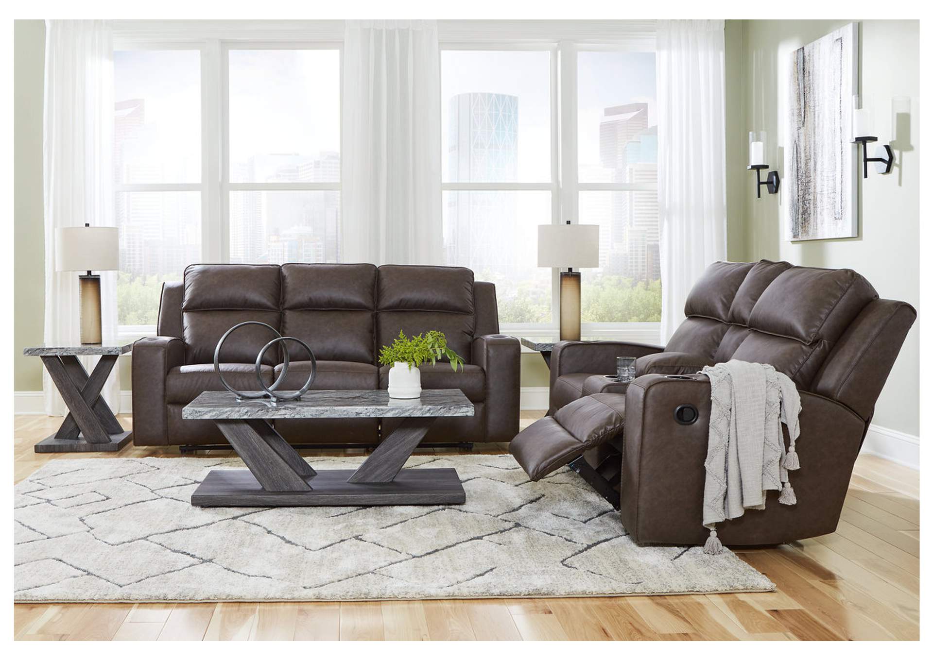 Lavenhorne Reclining Sofa and Loveseat,Signature Design By Ashley