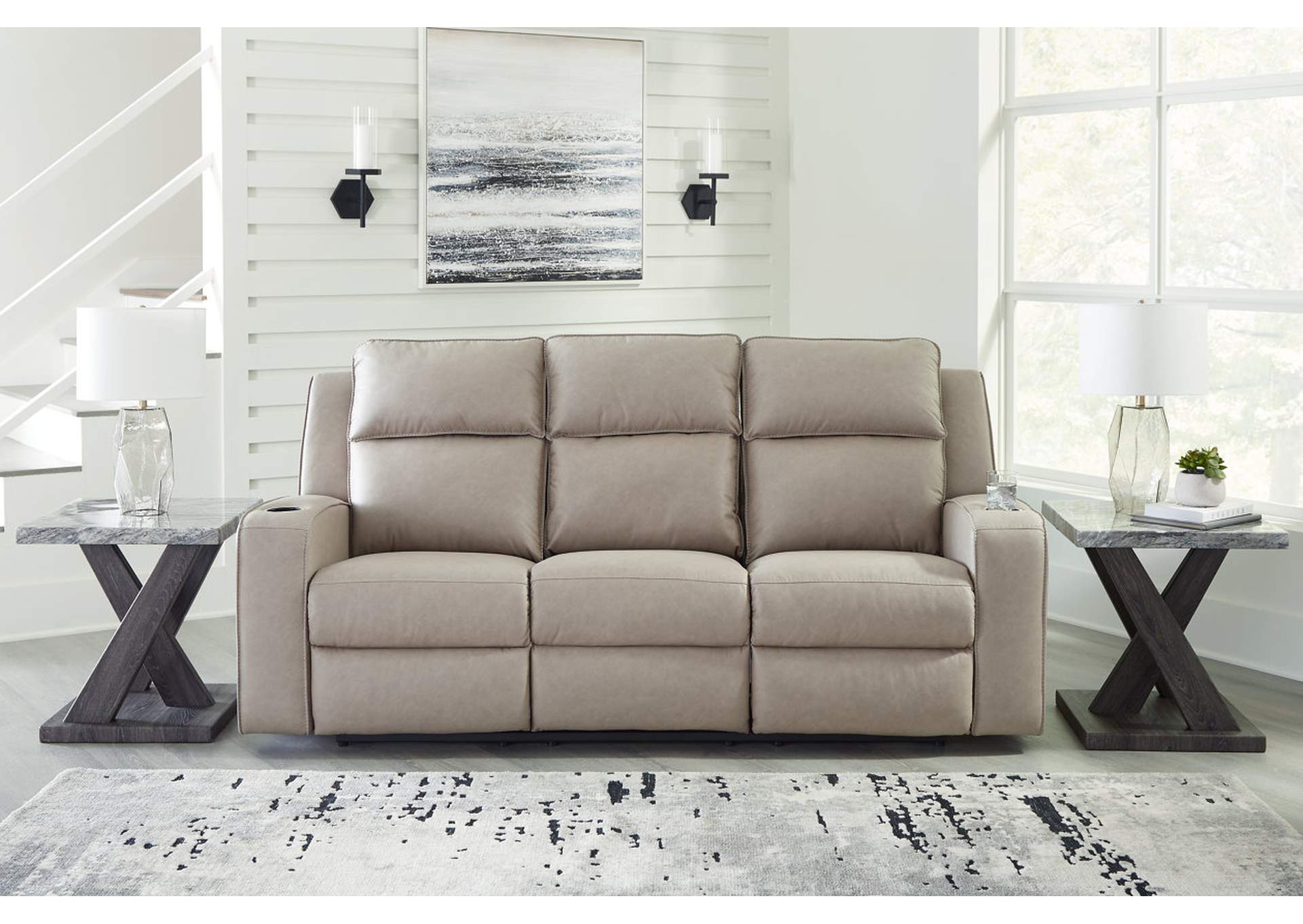 Lavenhorne Reclining Sofa with Drop Down Table,Signature Design By Ashley