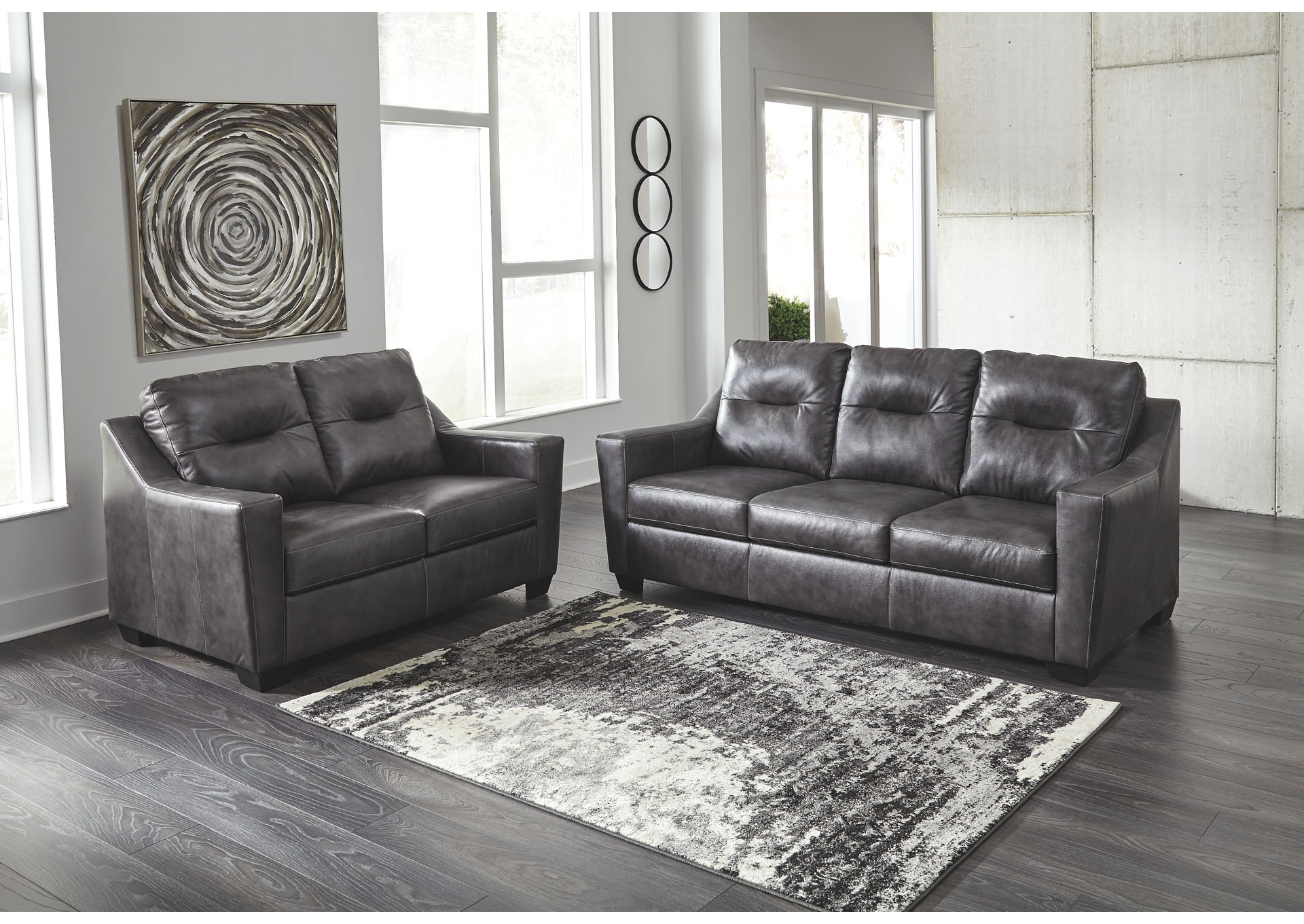 Kensbridge Charcoal Sofa and Loveseat,ABF Signature Design by Ashley