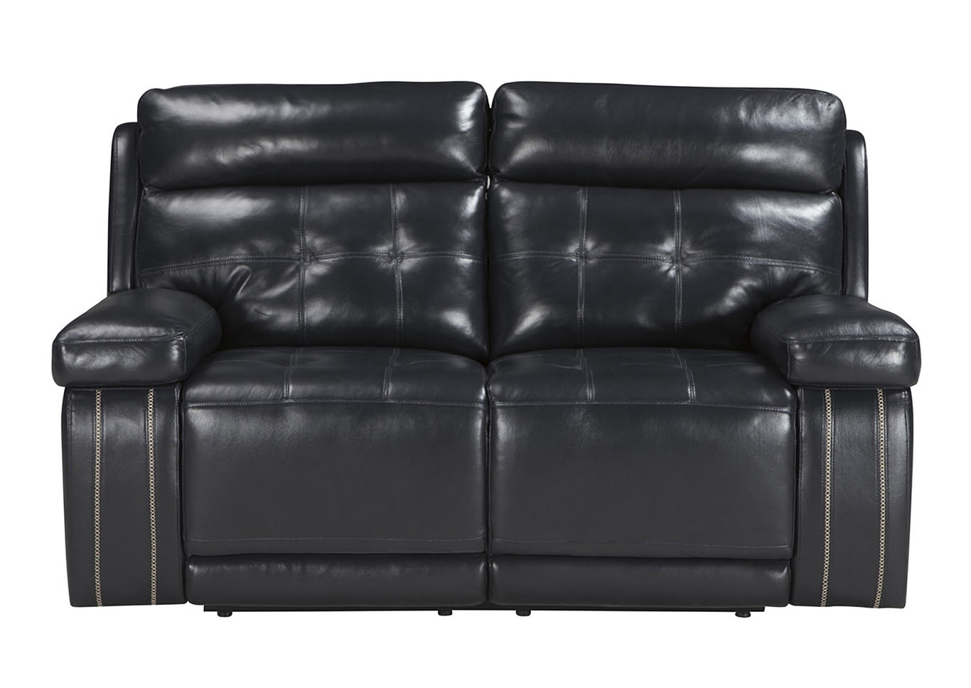 Graford Navy Power Reclining Loveseat w/Adjustable Headrest,ABF Signature Design by Ashley