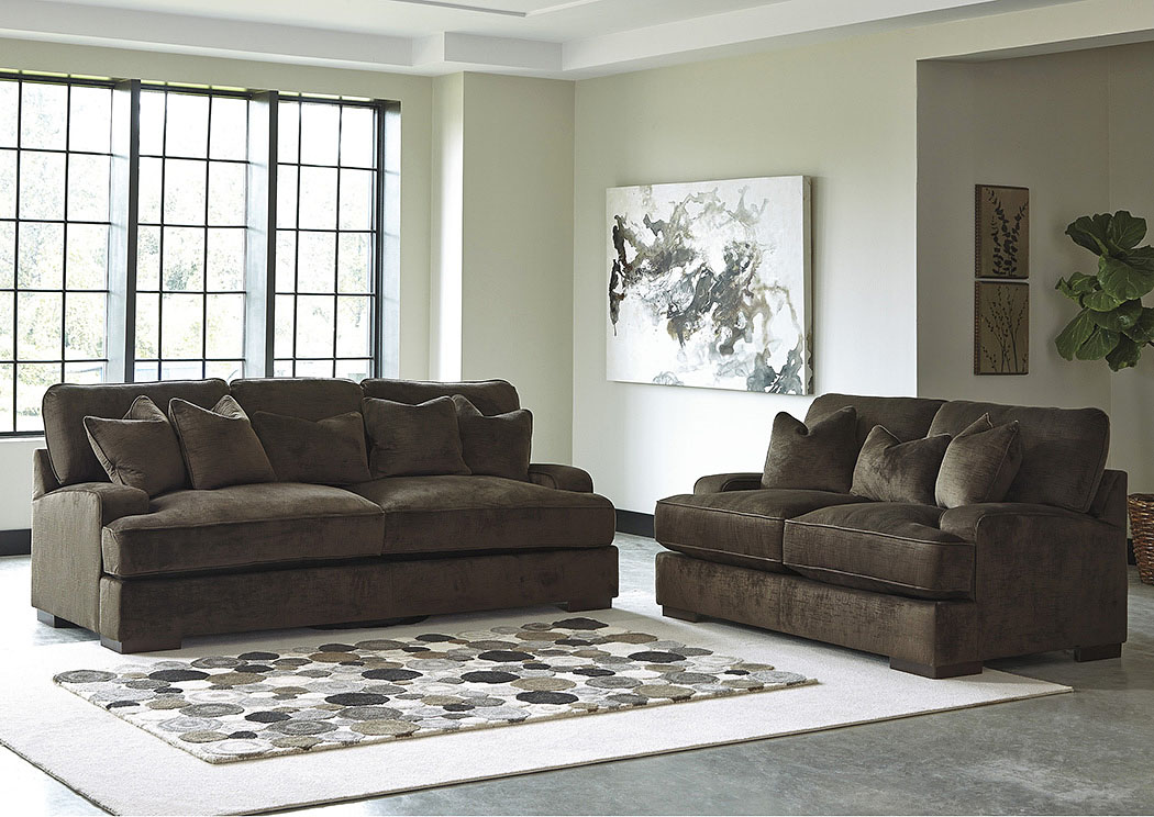 Bisenti Chocolate Sofa and Loveseat,ABF Benchcraft