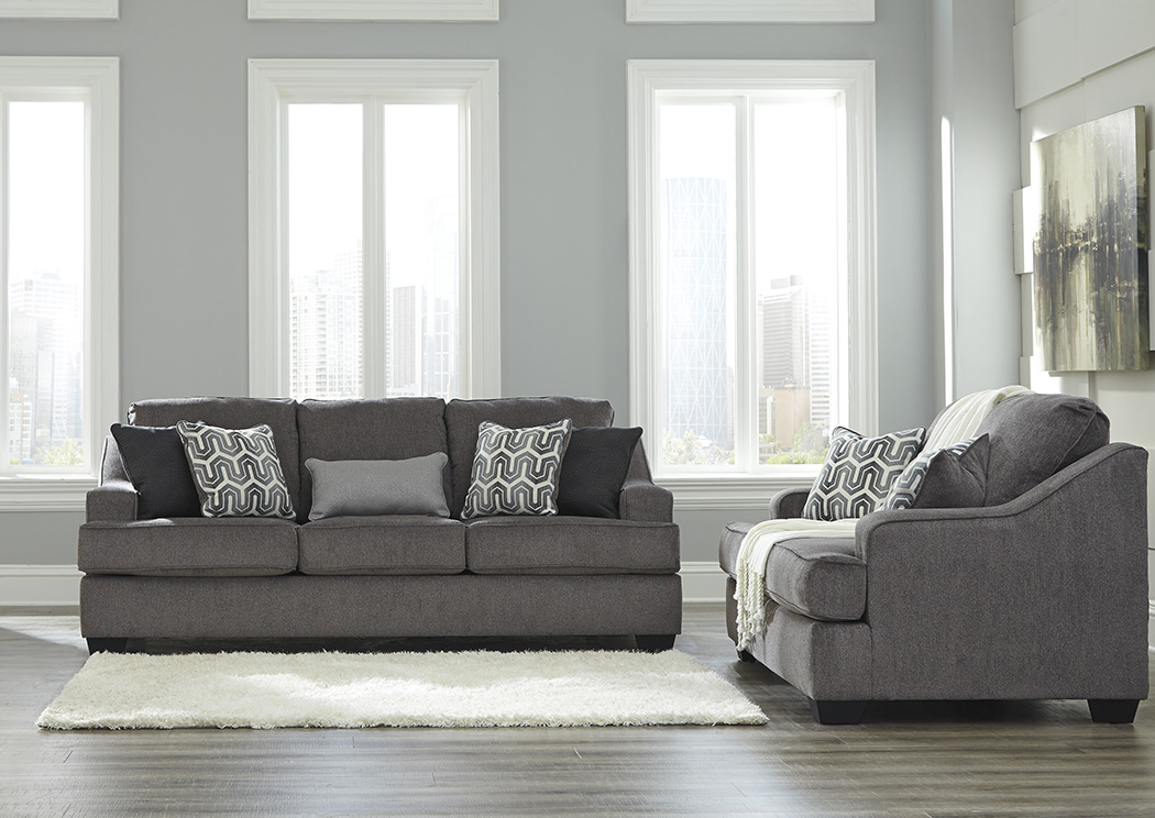 Gilmer Gunmetal Sofa and Loveseat,ABF Signature Design by Ashley