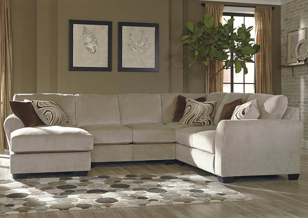 Hazes Fleece Left Facing Corner Chaise Sectional w/ Right Facing Loveseat,ABF Benchcraft