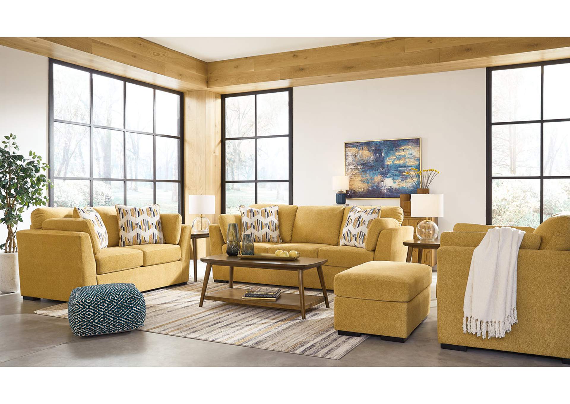 Keerwick Sofa, Loveseat, Oversized Chair and Ottoman,Signature Design By Ashley