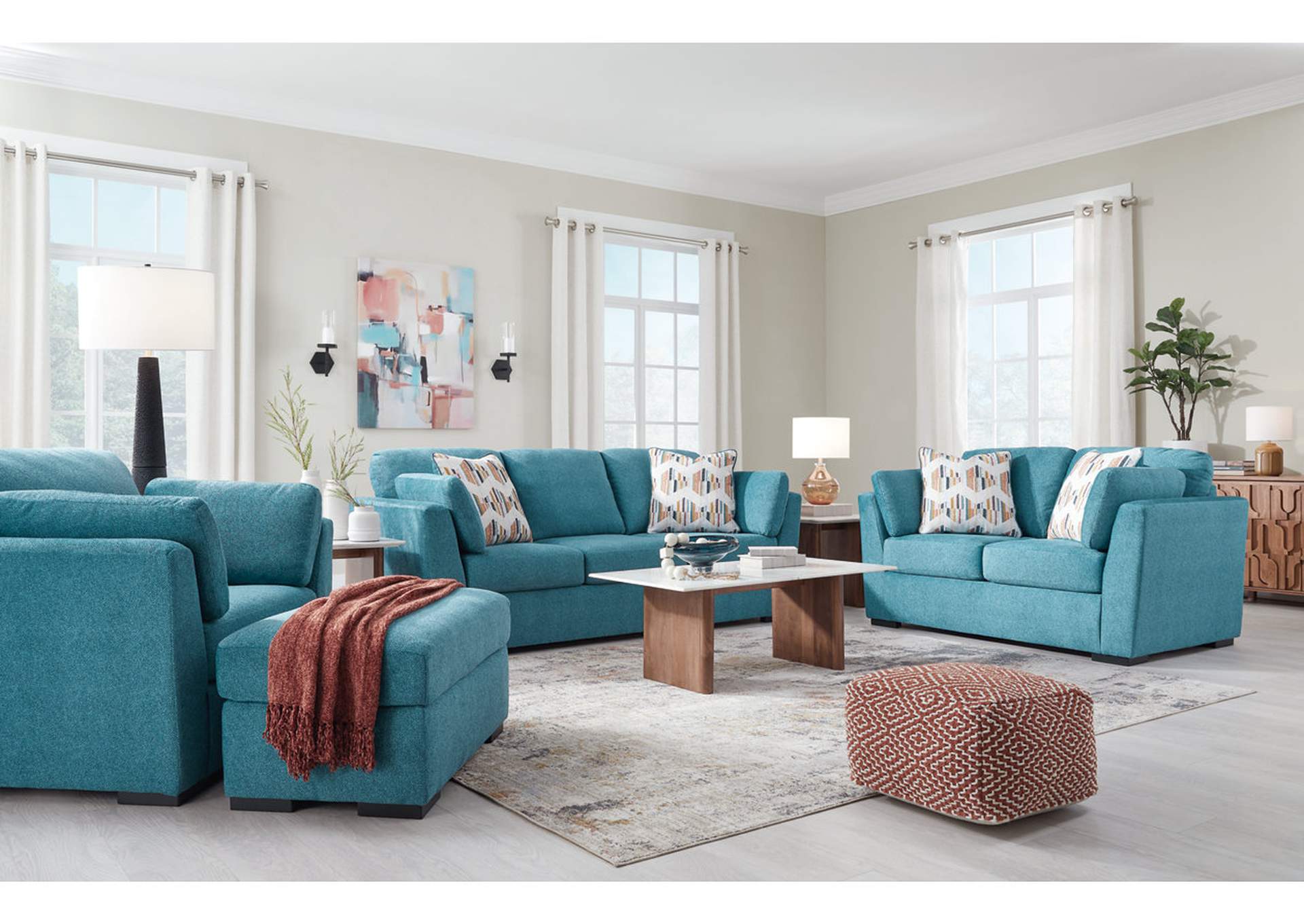 Keerwick Sofa, Loveseat, Oversized Chair and Ottoman,Signature Design By Ashley