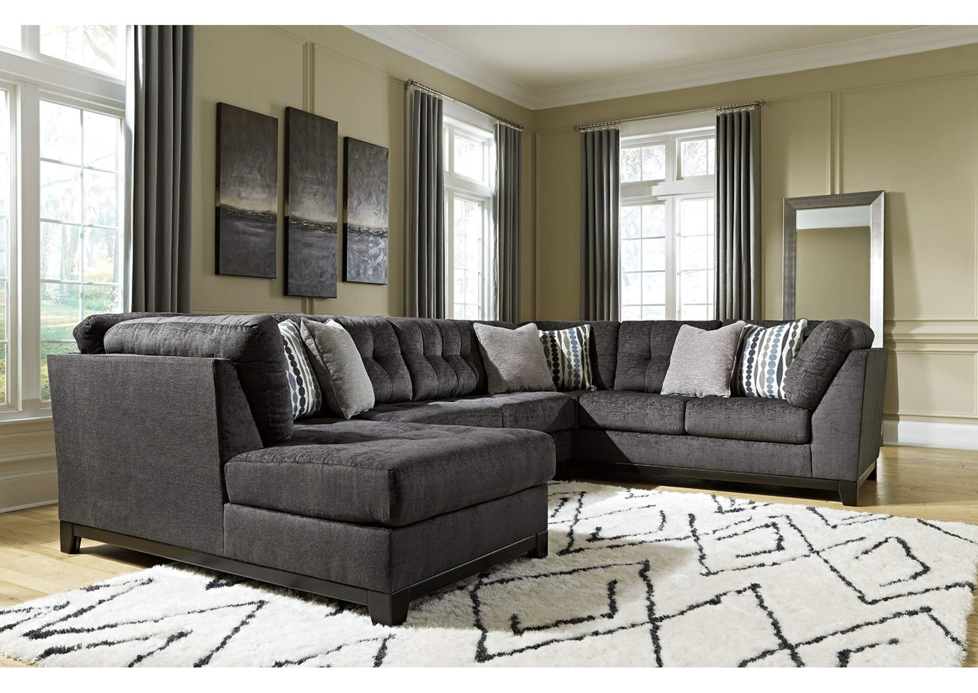 Reidshire 3-Piece Sectional with Ottoman,Ashley