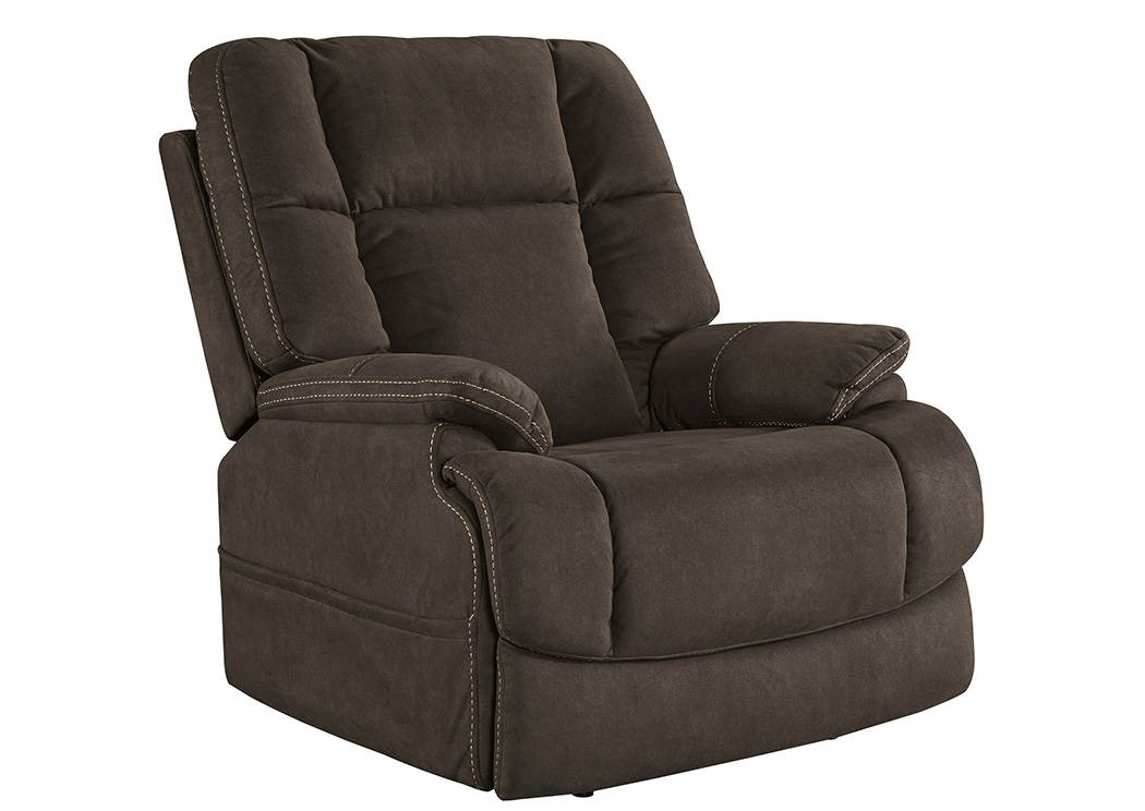 Fourche Bark Power Recliner w/Adjustable Headrest,ABF Signature Design by Ashley