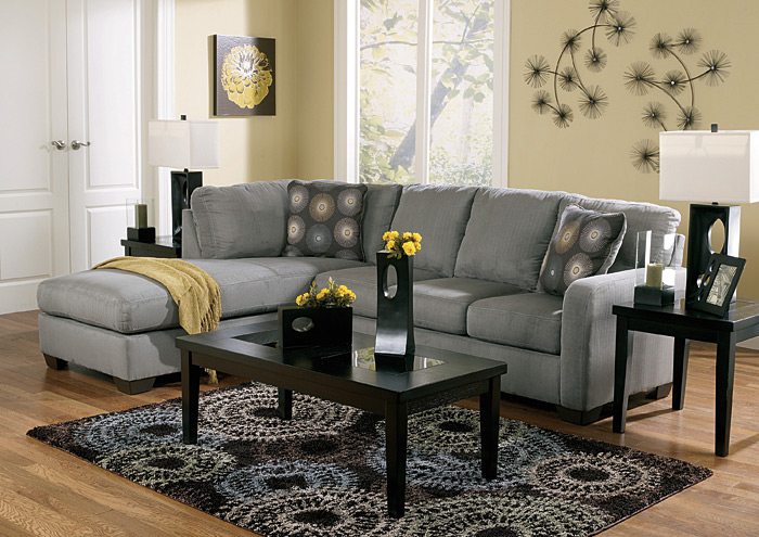 Zella Charcoal Left Facing Chaise Sectional,ABF Signature Design by Ashley