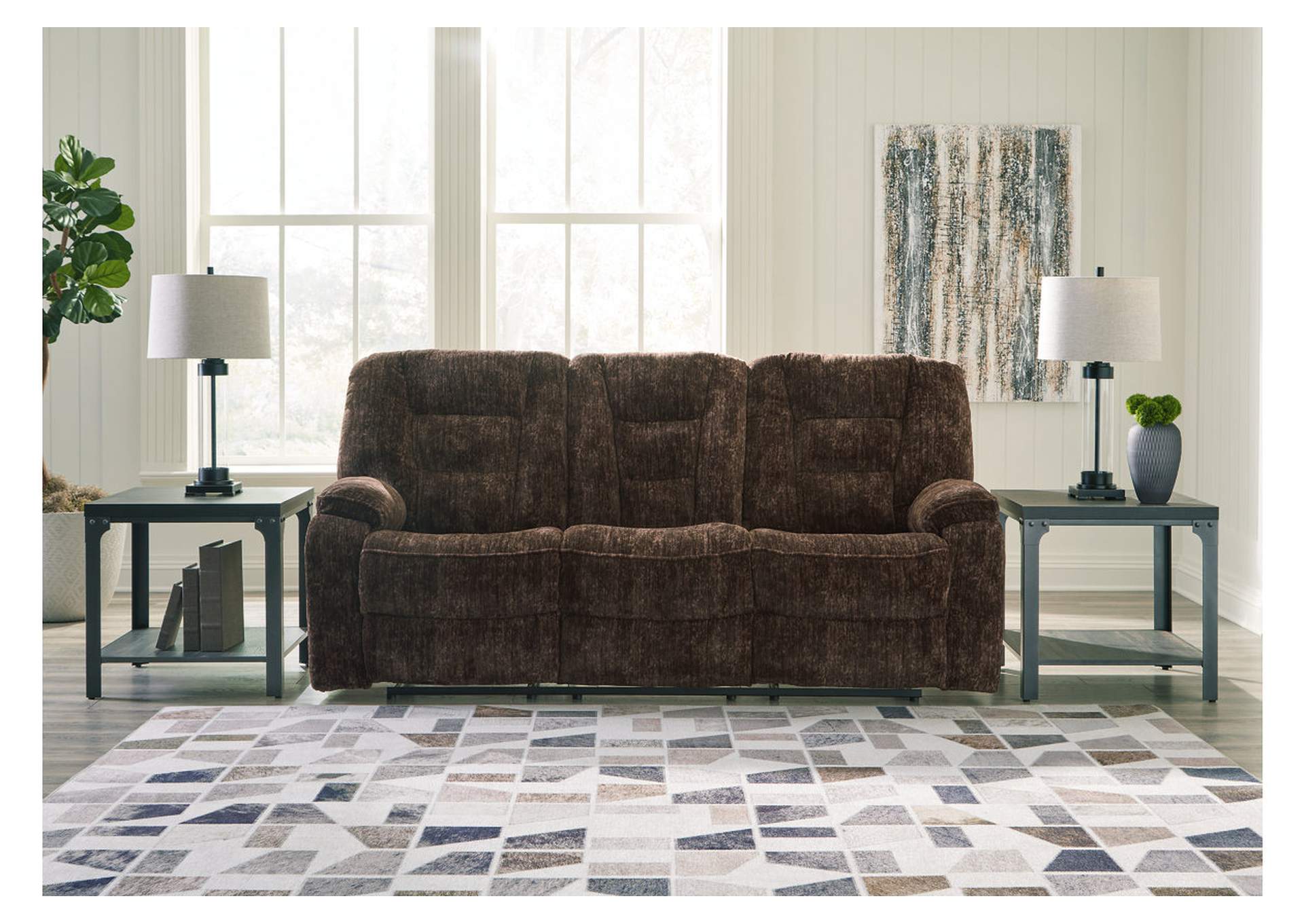 Soundwave Reclining Sofa with Drop Down Table,Signature Design By Ashley