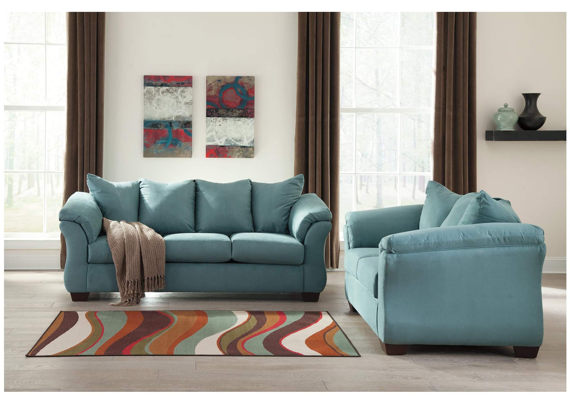 Darcy Sky Sofa & Loveseat,ABF Signature Design by Ashley