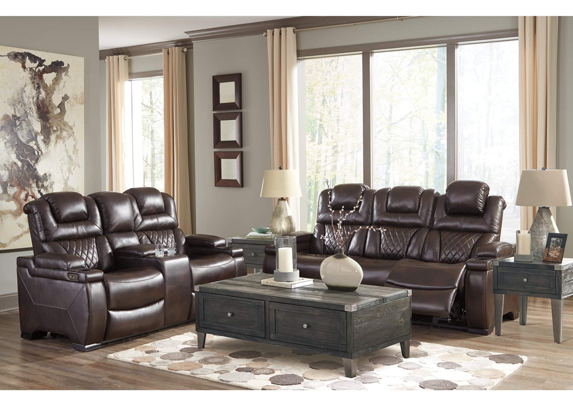 Warnerton Power Reclining Sofa and Loveseat,Signature Design By Ashley