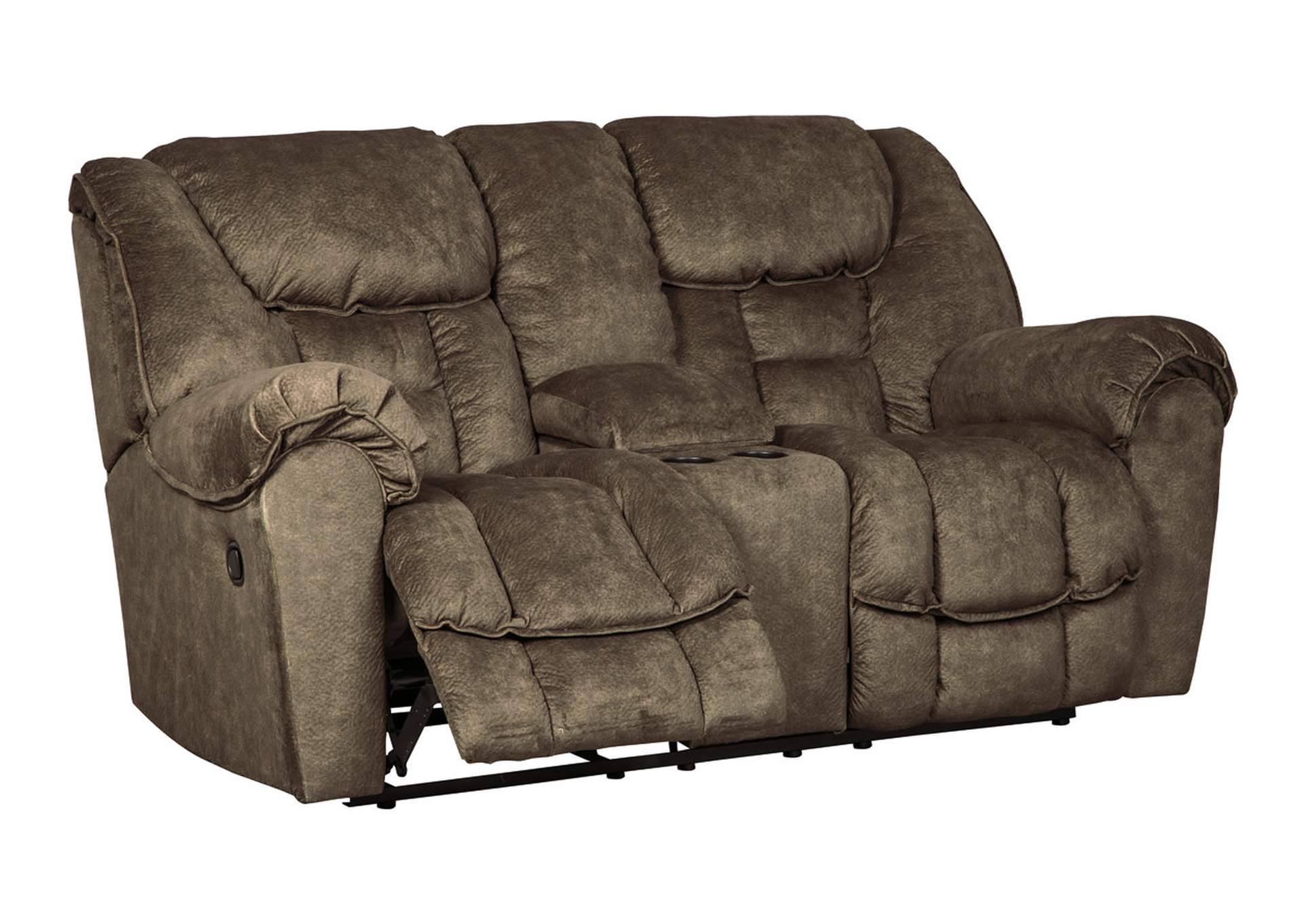 Capehorn Earth Double Reclining Loveseat w/Console,ABF Signature Design by Ashley