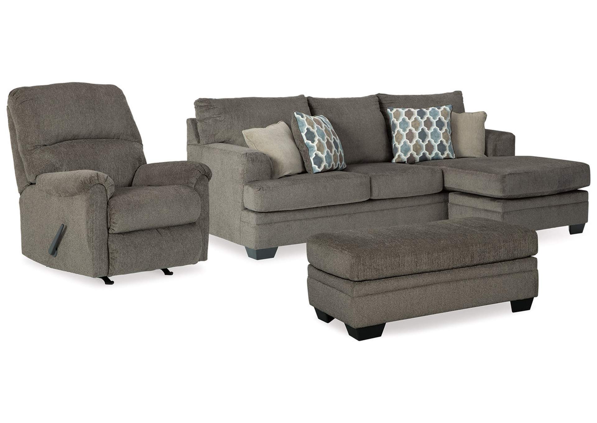 Dorsten Sofa Chaise, Recliner and Ottoman,Signature Design By Ashley