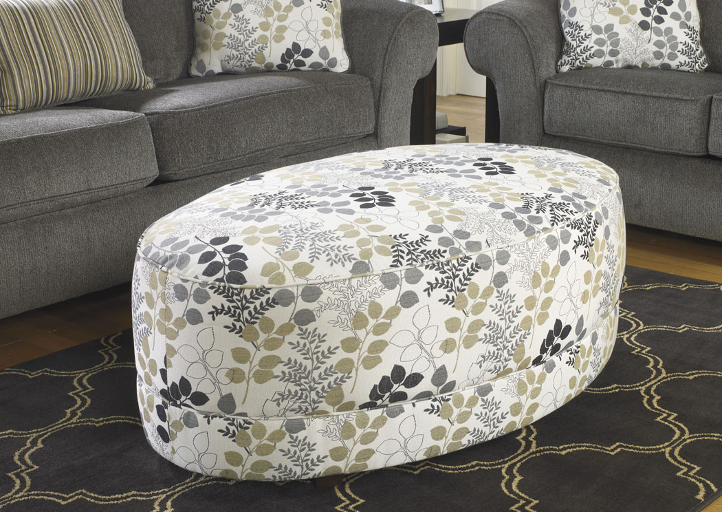 Makonnen Charcoal Oversized Accent Ottoman,ABF Signature Design by Ashley