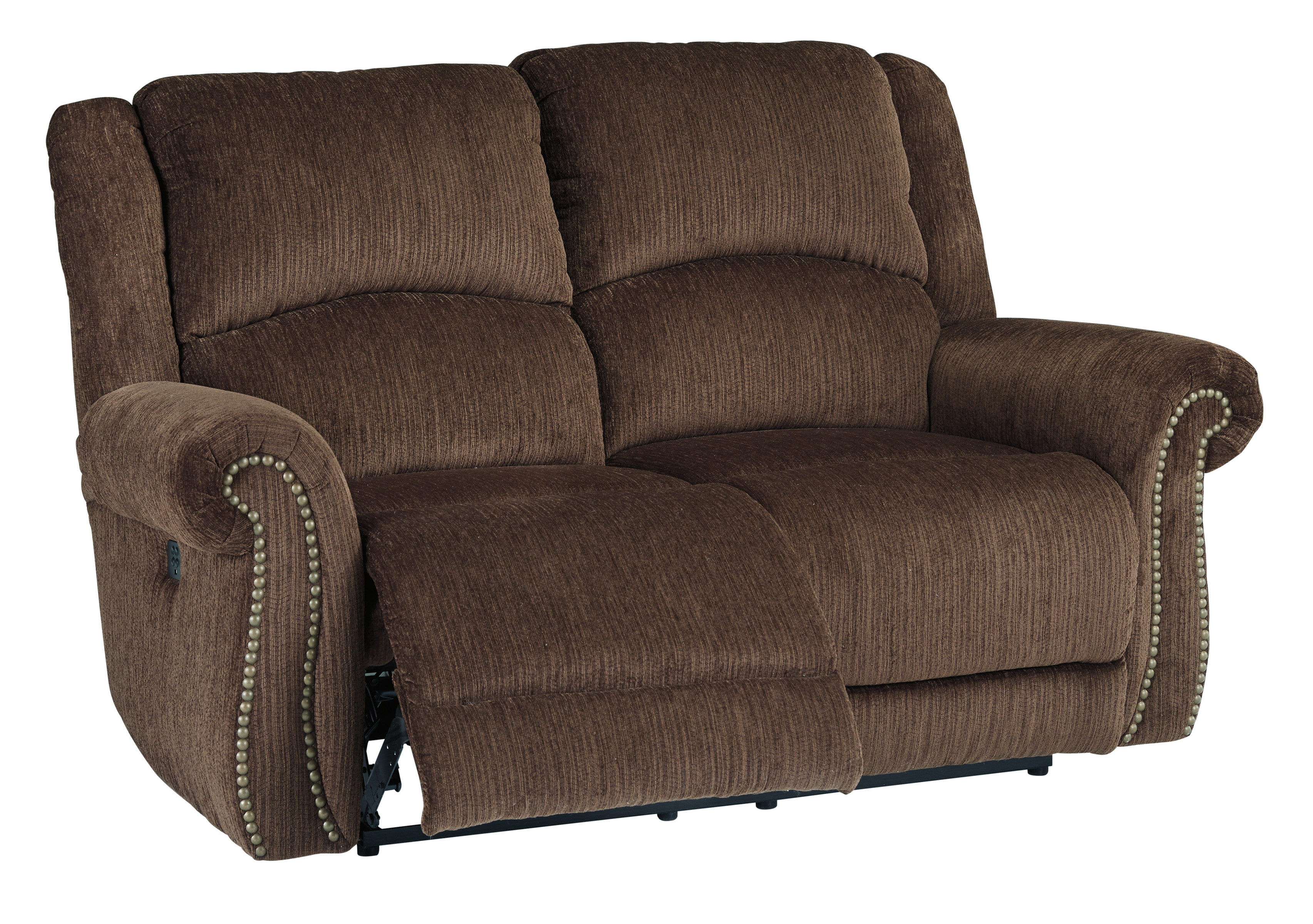 Goodlow Chocolate Power Reclining Loveseat w/Adjustable Headrest,ABF Signature Design by Ashley