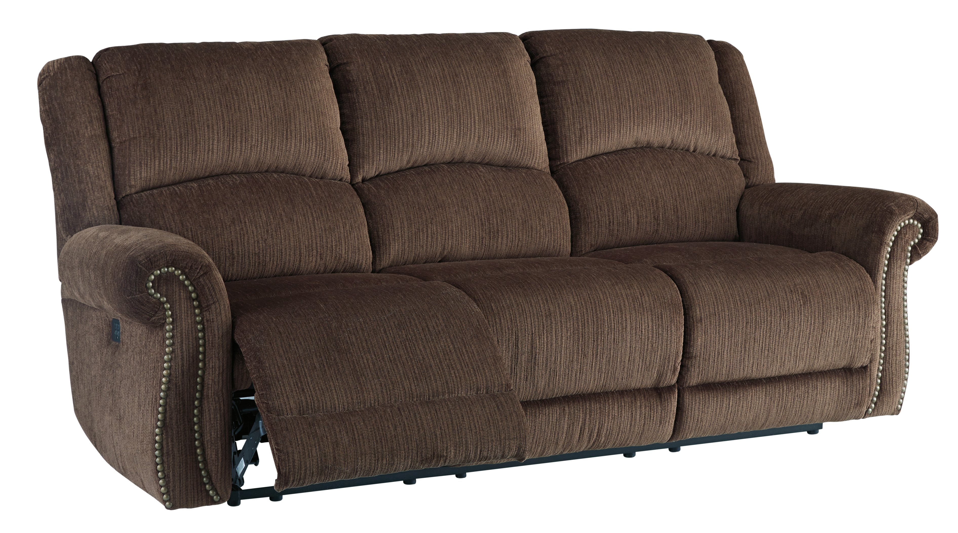 Goodlow Chocolate Power Reclining Sofa w/Adjustable Headrest,ABF Signature Design by Ashley