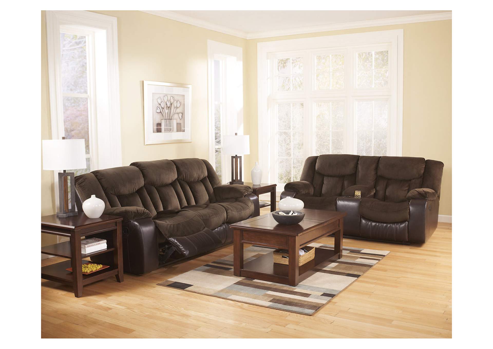 Tafton Java Reclining Sofa & Loveseat,ABF Signature Design by Ashley