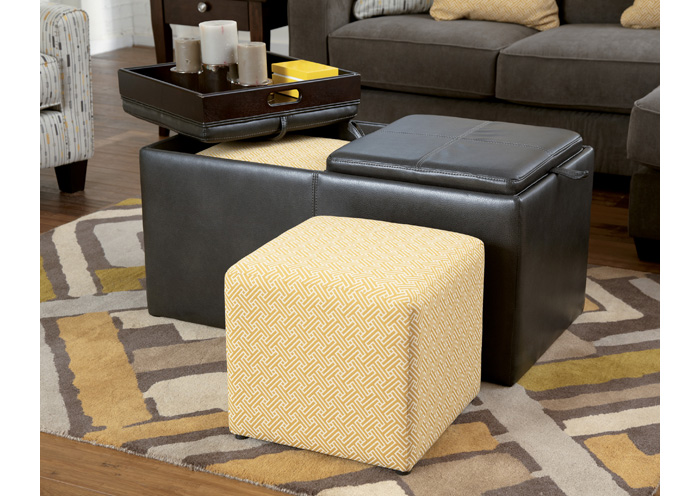 Hodan Marble Ottoman w/ Storage,ABF Signature Design by Ashley