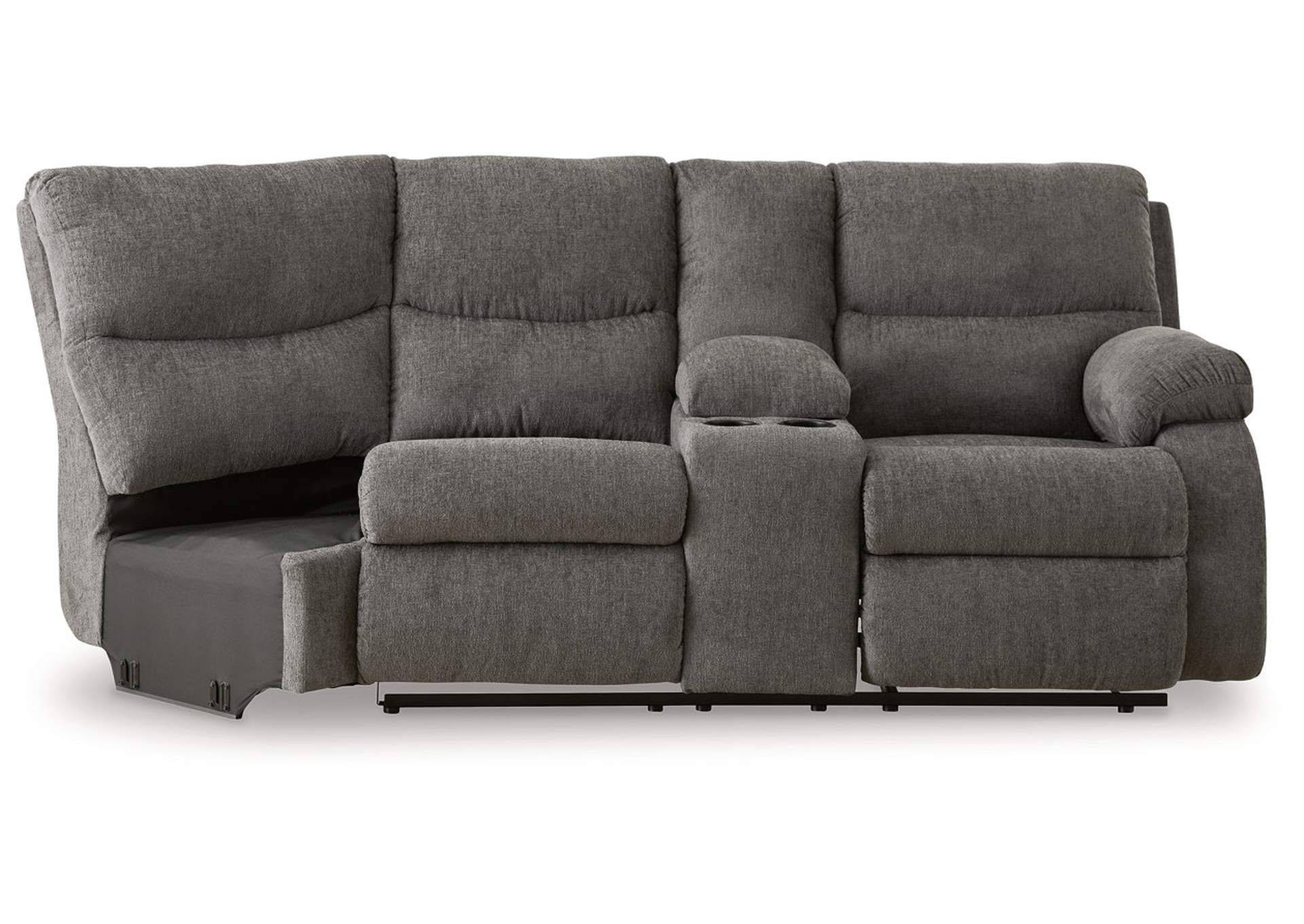 Museum Right-Arm Facing Reclining Loveseat with Console,Signature Design By Ashley