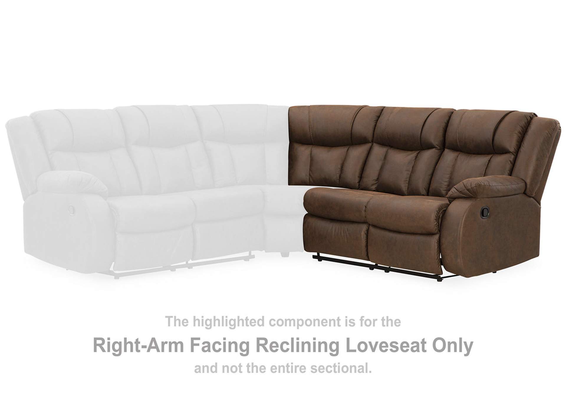 Trail Boys Right-Arm Facing Reclining Loveseat,Signature Design By Ashley