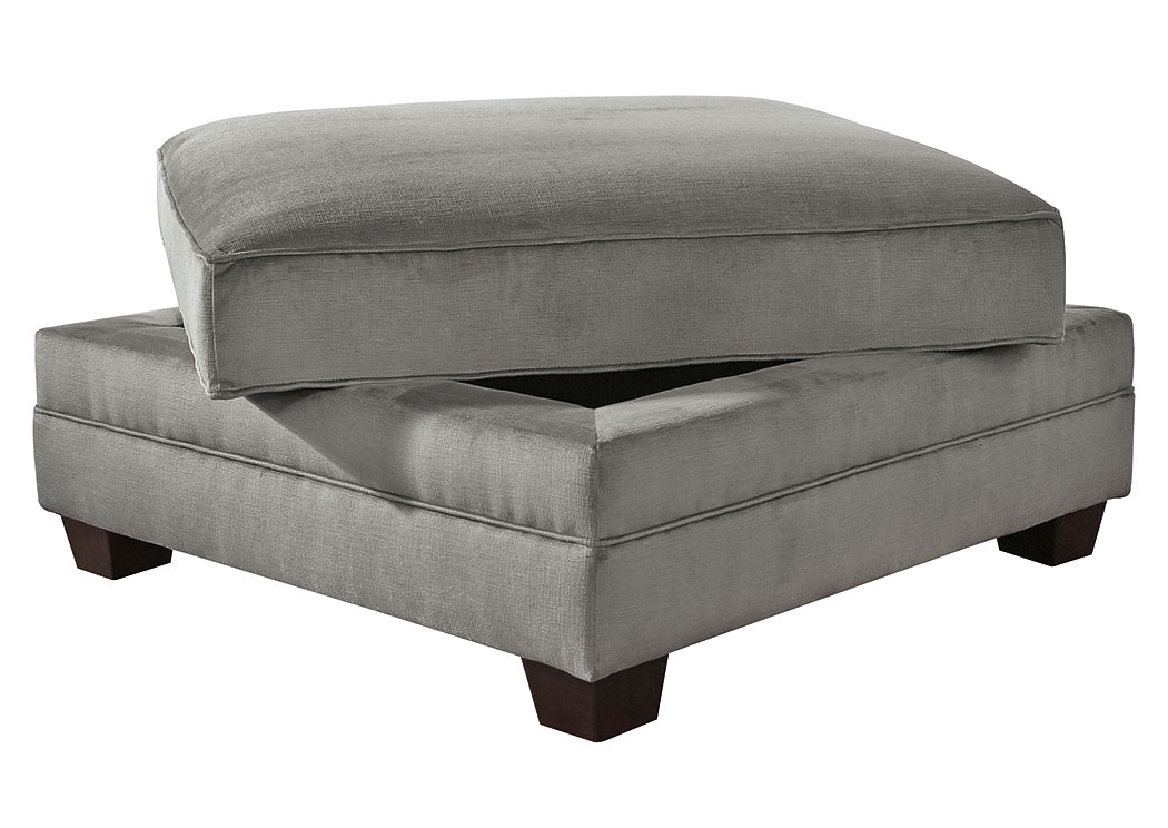 Bicknell Charcoal Ottoman w/Storage,ABF Benchcraft
