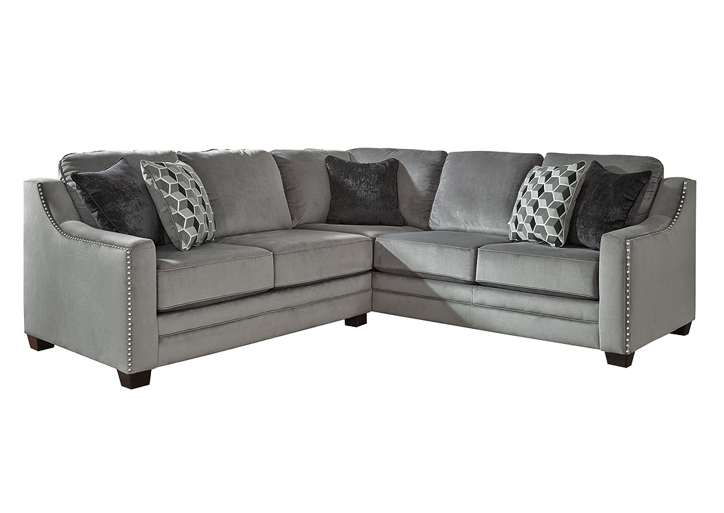 Bicknell Charcoal Left Facing Loveseat Sofa Sectional,ABF Benchcraft