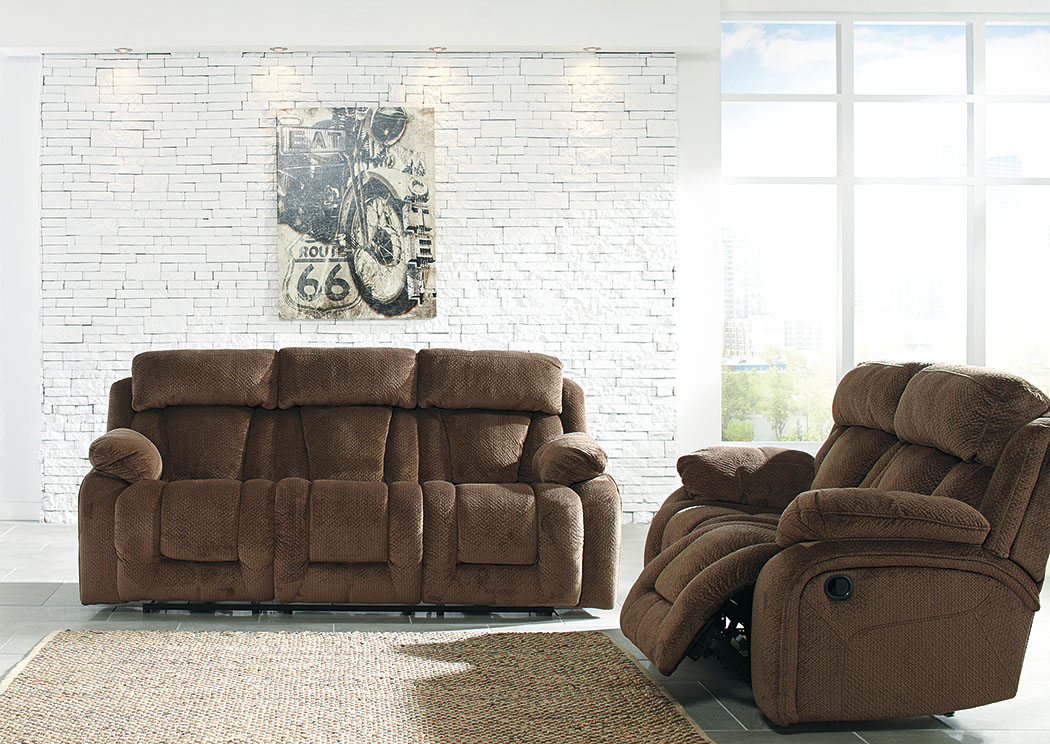 Stricklin Chocolate Reclining Sofa and Loveseat,ABF Signature Design by Ashley