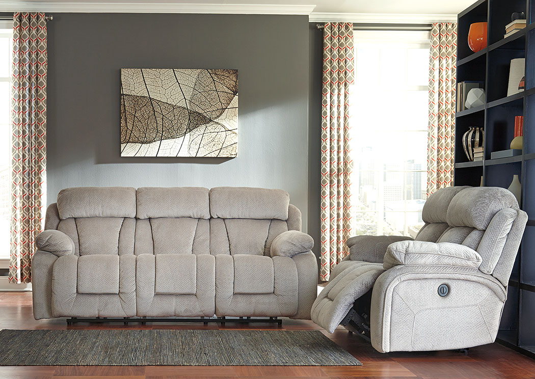 Stricklin Pebble Reclining Sofa and Loveseat,ABF Signature Design by Ashley